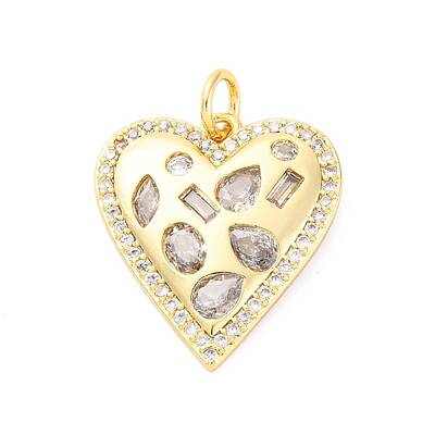 Brass Micro Pave Cubic Zirconia Pendants