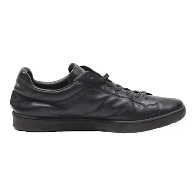 LOUIS VUITTON Sneaker Trainers Black Leather Mens UK 7.5