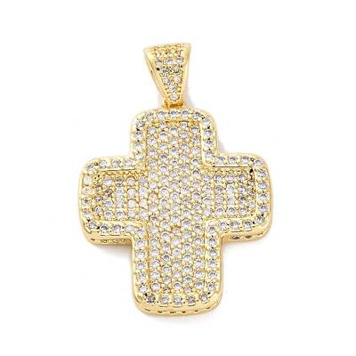 Brass Micro Pave Cubic Zirconia Pendants