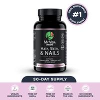 My Vida Origins Hair Skin and Nails | Thicker Hair, Stronger Nails, Vibrant Skin | Supports Natural Beauty | Zinc, Biotin, Vi...