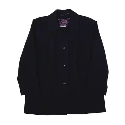 AQUASCUTUM Overcoat Coat Purple Wool 90s Womens L