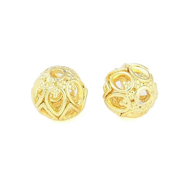 Brass Hollow Beads