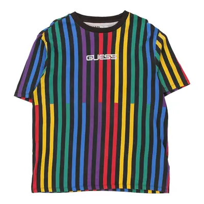 J. Balvin  Guess Striped T-Shirt - Small Multicoloured Cotton