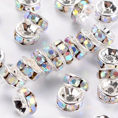 Brass Middle East Rhinestone Spacer Beads