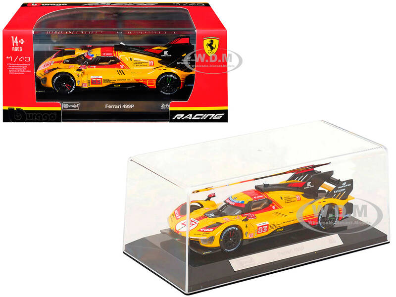 Ferrari 499P #83 Robert Kubica - Robert Shwartzman - Yifei Ye 24 Hours of Le Mans (2024) Racing Series 1/43 Diecast Model...