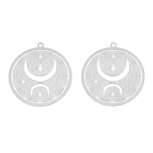 Non-Tarnish 304 Stainless Steel Filigree Pendants