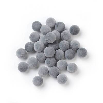 Flocky Acrylic Beads