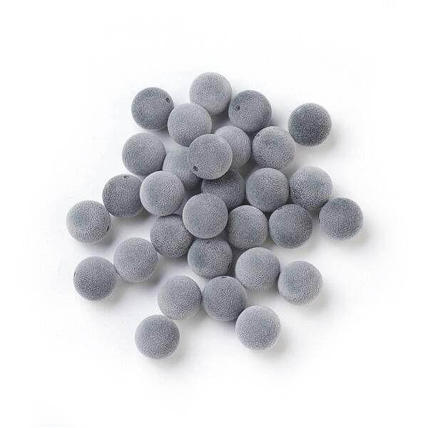 Flocky Acrylic Beads