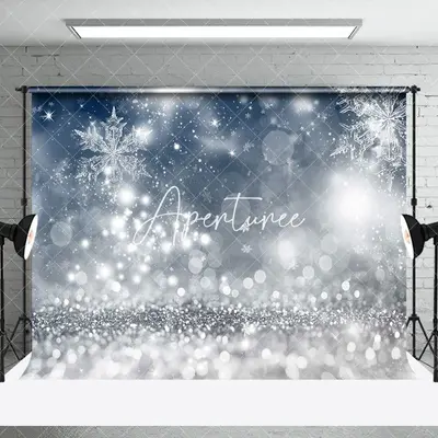 Aperturee Winter Ice Crystals Bokeh Christmas Party Backdrop | Christmas Photo Backdrop | Christmas Backdrops For Photography...