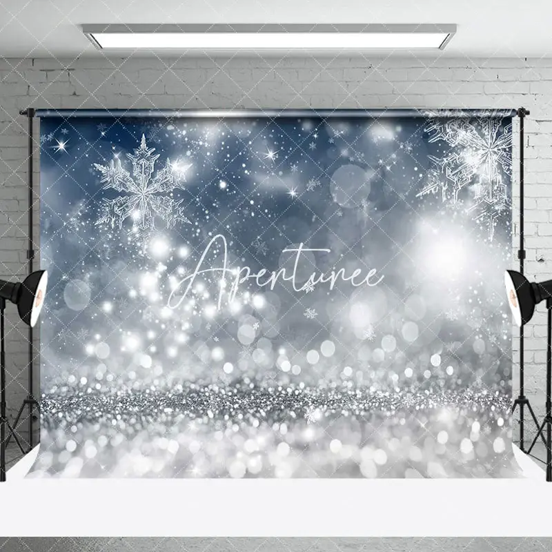 Aperturee Winter Ice Crystals Bokeh Christmas Party Backdrop | Christmas Photo Backdrop | Christmas Backdrops For Photography...