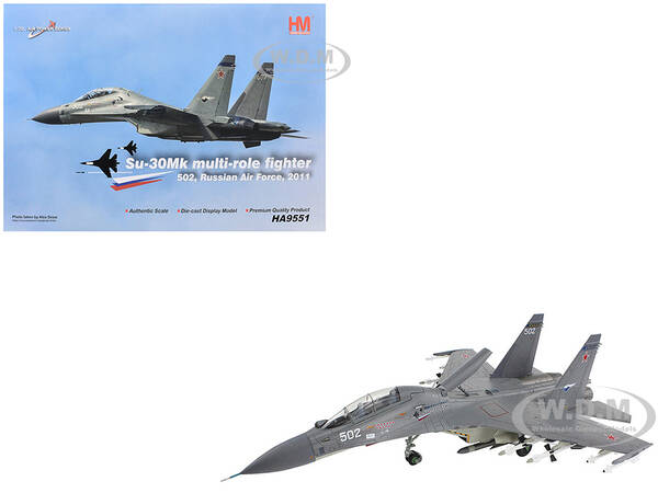 Sukhoi Su-30Mk Flanker Fighter Aircraft 502 (2011) Russian Air Force Air Power Series 1/72 Diecast Model by Hobby Mas...