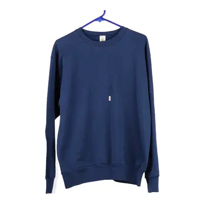 Medallion Sweatshirt - XL Blue Cotton Blend