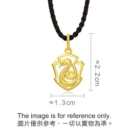 999.9 Gold Slytherin Snake Necklace