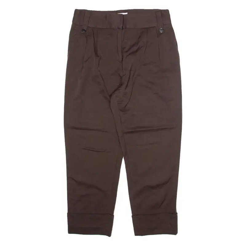 REISS Womens Trousers Brown Relaxed Tapered Wool W30 L24
