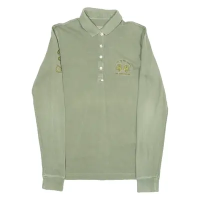 LA MARTINA Womens Polo Shirt Green Long Sleeve XS