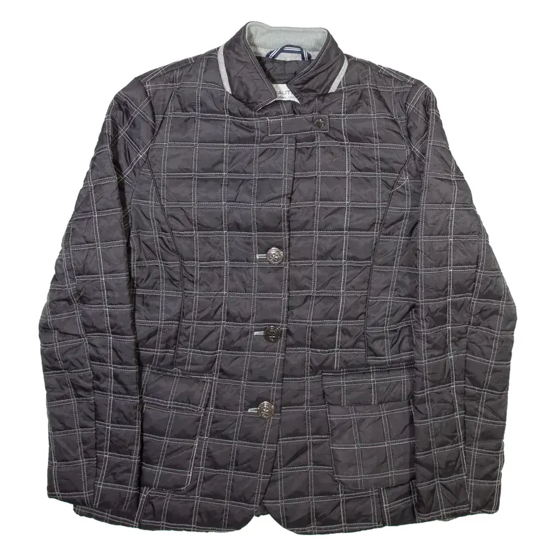 NAUTICA Womens Quilted Jacket Grey M