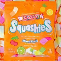 Smarties Squashies Mixed Fruit Flavored Candy- Cherry & Blackcurrant Lemon & Lime Orange & Pineapple 1 bag 141 g