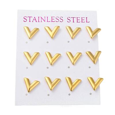 PVD Vacuum Plating 304 Stainless Steel Stud Earring