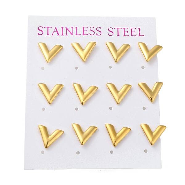 PVD Vacuum Plating 304 Stainless Steel Stud Earring
