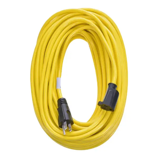 44322 Monoprice Outdoor Extension Cord NEMA 5-15P to NEMA 5-15R 14AWG 15A SJTW Yellow 100ft