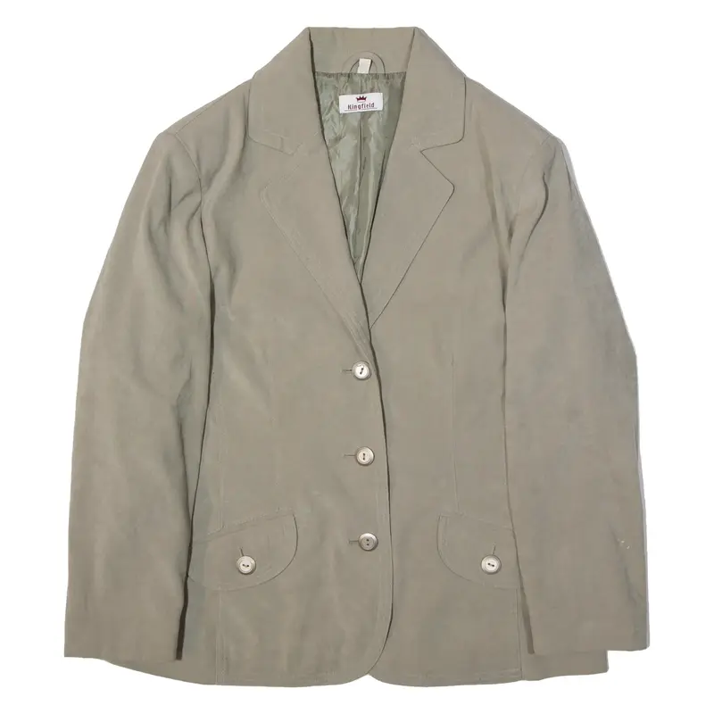 KING FIELD Blazer Jacket Grey Womens M