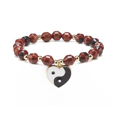 Natural Brecciated Jasper Stretch Bracelet