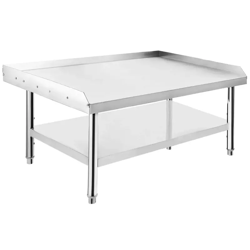 GARVEE 36L x 30W x 24H Stainless Steel Equipment Grill Stand Table - Adjustable Undershelf, Durable Grill Table for Home, ...