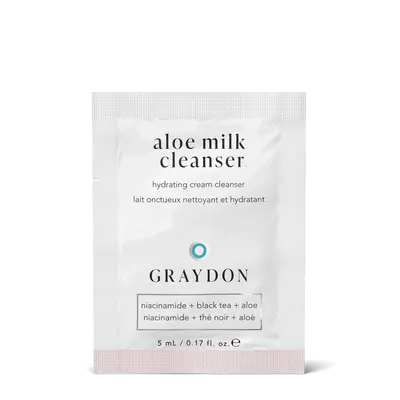 Graydon Skincare samples | Choose: Aloe Milk Cleanser sample