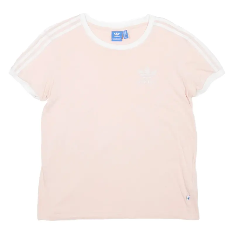 ADIDAS Womens T-Shirt Pink Crew Neck UK 8