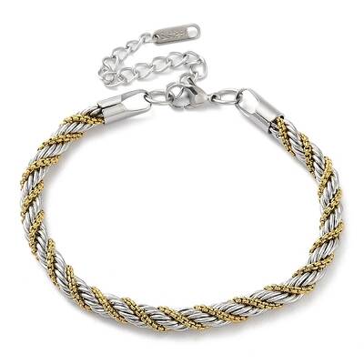 304 Stainless Steel Rope Chain Bracelets for Women
