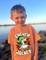 Chicken Jockey youth and adult shirt, Gift for Game Lover Chicken, Quirky Cotton Graphic Tees, Hilarious Gaming Gift For daug...