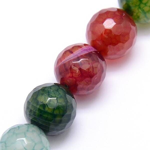 Natural Agate Round Beads Strand