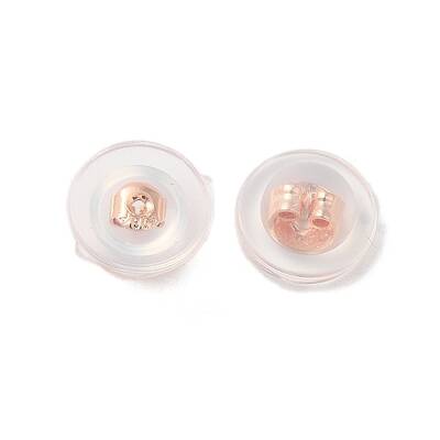 Long-Lasting Plated Brass Silicone Ear Nuts