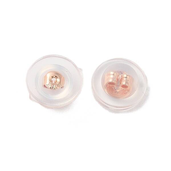 Long-Lasting Plated Brass Silicone Ear Nuts