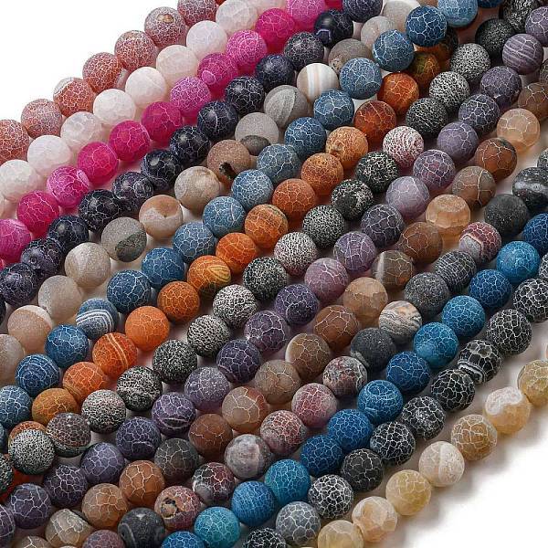Natural Weathered Agate Beads Strands