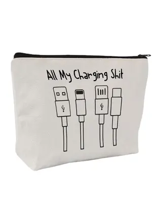 2025 New Style Travel Electronics Pattern Makeup Storage Bag, Gifts for Her, Funny Zipper Handheld Cosmetic Pouch, Traveling ...