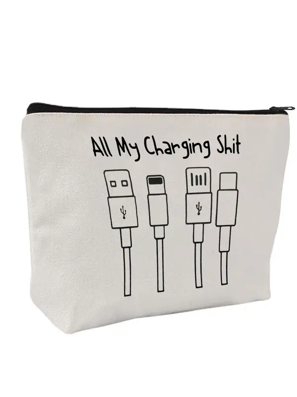 2025 New Style Travel Electronics Pattern Makeup Storage Bag, Gifts for Her, Funny Zipper Handheld Cosmetic Pouch, Traveling ...