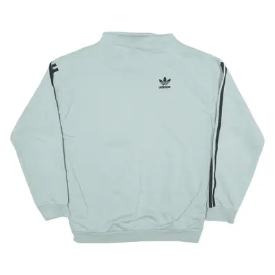 ADIDAS Sweatshirt Blue High Neck Womens UK 8