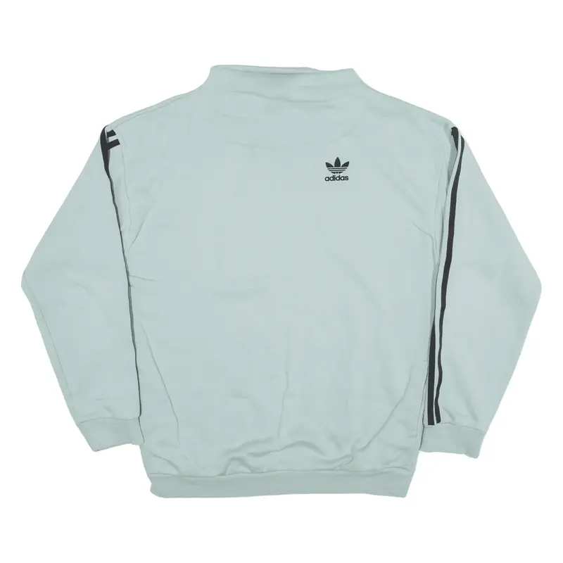 ADIDAS Sweatshirt Blue High Neck Womens UK 8