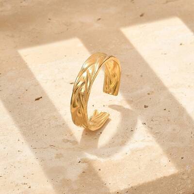 304 Stainless Stee Open Cuff Rings for Women
