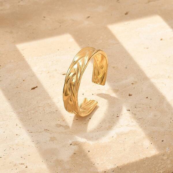 304 Stainless Stee Open Cuff Rings for Women