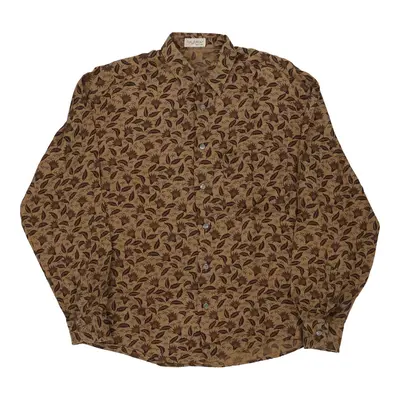 Byblos Patterned Shirt - XL Brown Cotton Blend