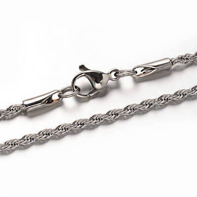 Non-Tarnish 304 Stainless Steel Rope Chains Necklaces