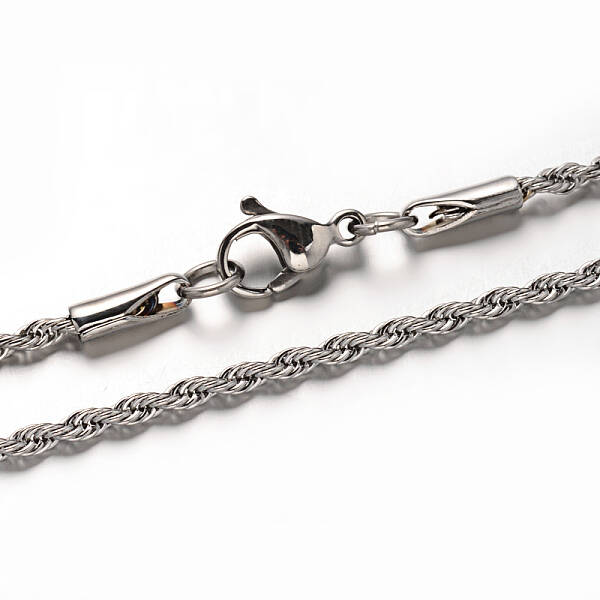 Non-Tarnish 304 Stainless Steel Rope Chains Necklaces