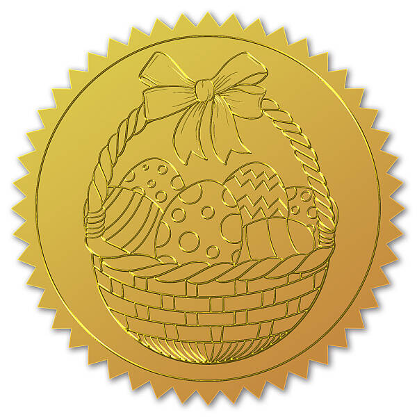 Self Adhesive Gold Foil Embossed Stickers
