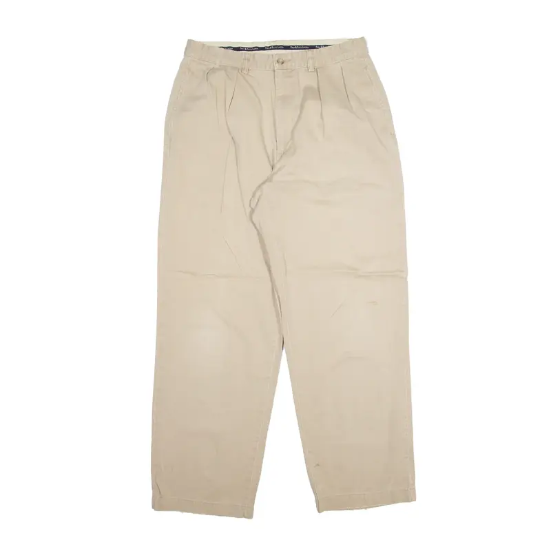 POLO RALPH LAUREN Chino Trousers Beige Relaxed Straight Mens W30 L29