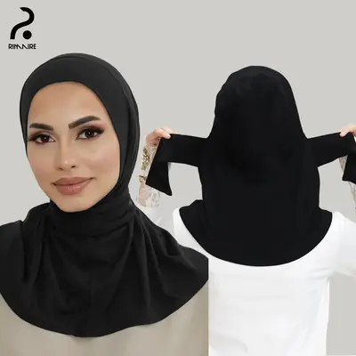 RIMAIRE Fashionable Muslim Clothing Hijabs for Women 2025 Jersey Instant Hijab Soft Turban Islamic Headscarf Shawl Wraps