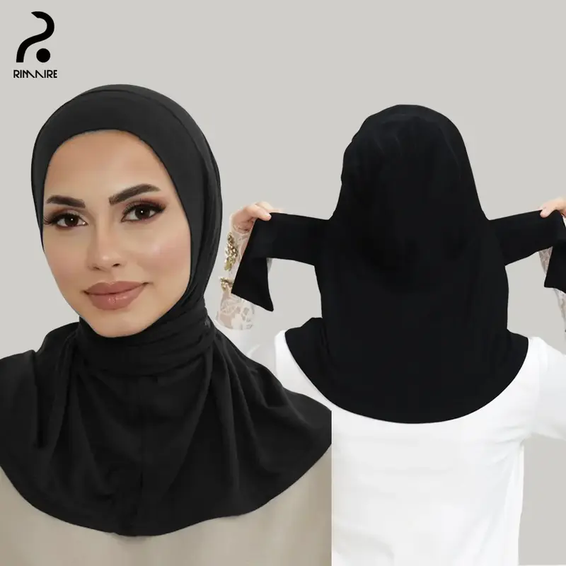 RIMAIRE Fashionable Muslim Clothing Hijabs for Women 2025 Jersey Instant Hijab Soft Turban Islamic Headscarf Shawl Wraps
