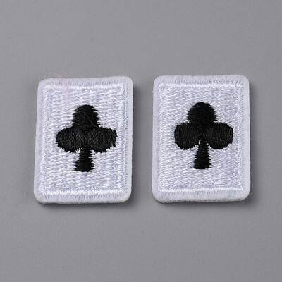 Playing Card Theme Polyester Embroidery Cloth Iron on/Sew on Patches
