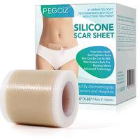 Breathable Silicone Scar Sheet, Gentle Natural Scar Care Tape Scarbandage, Professional Skin Care Products for Women & Men Da...